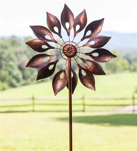 Copper Feather Wind Spinner Plowhearth