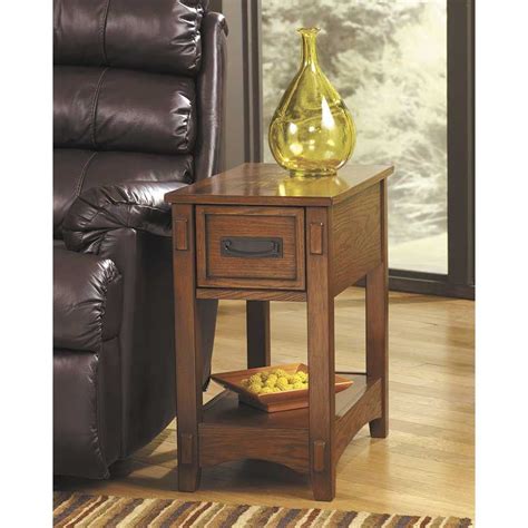 Breegin Oak Chairside End Table Z T007 319 Ashley Furniture