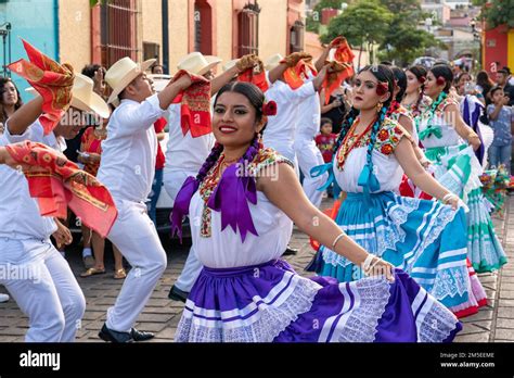 Dancers In Traditional Dress From Santiago Pinotepa Nacional In A