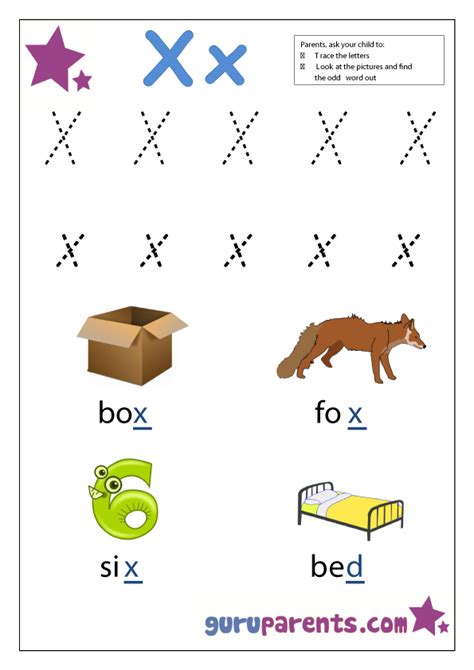 Words That Start With X For Kindergarten Kindergarten
