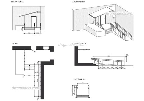 Ramp Cad Block Autocad Drawing Step Details