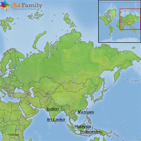 Stepmap Asien Übersicht Landkarte Für Asien