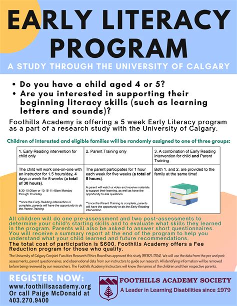 Early Literacy Program Childforward Inc
