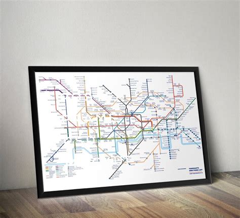 Anagram London Underground Inspired Tube Map Educational A3 A2 Etsy Uk