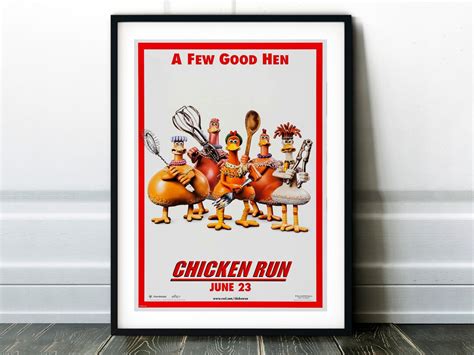 Chicken Run Movie Poster Three Sizes A3 A4 And A5 Cinema Etsy Canada
