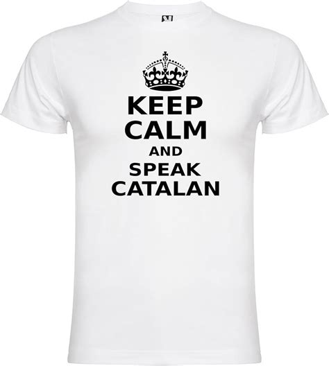 T Shirt Catalunya Keep Calm And Speak Catalan Manche Courte Homme
