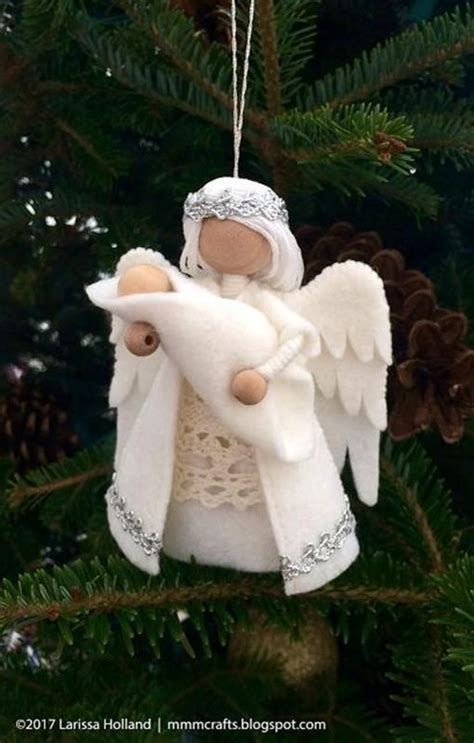 63 Easy DIY Angel Christmas Ornaments Crafts Ideas  Plstěné výrobky