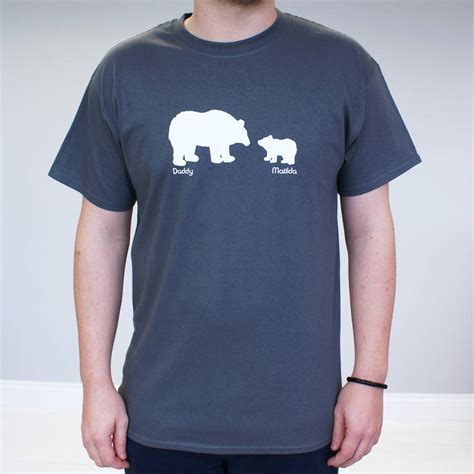Personalised Daddy Bear Mens T Shirt By Sparks And Daughters