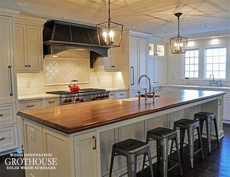 Learn about the most popular kitchen countertop if you want to transform your kitchen into a modern farmhouse, butcher block countertops are the way to go. Distressed Walnut Kitchen Island Counter in Twinsburg, OH