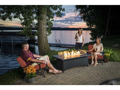 This popular fire pit table gets an average of 4.8 stars from more than 1,000 customers. Outdoor GreatRoom Montego 59.75 x 30 Rectangular Crystal ...