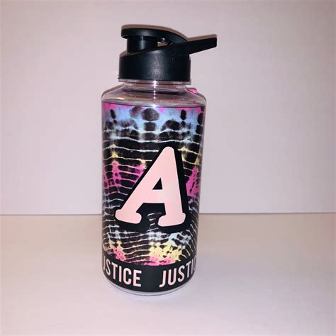 Justice Water Bottle With The Intial A