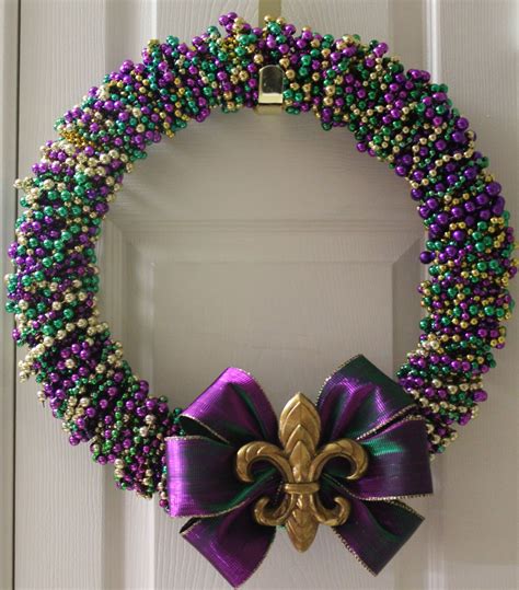 Sew In Love Mardi Gras Bead Wreath Tutorial