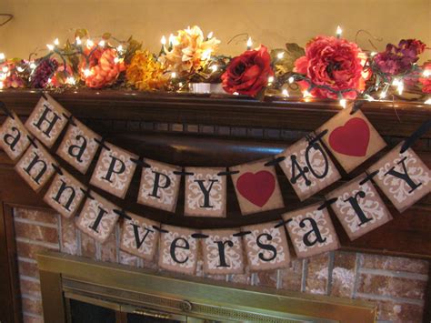 The victorian marriage rhymes below refer to. Ruby Wedding Anniversary 40th Banner Sign by ...