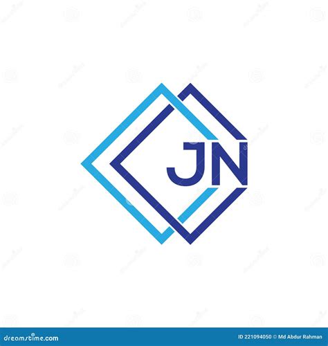 Jn Letter Logo Design On Black Backgroundjn Creative Initials Letter