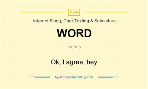Word Ok I Agree Hey In Internet Slang Chat Texting And Subculture By