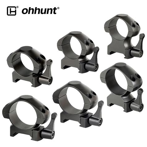 Ohhunt 254mm 30mm Steel Hunting Scope Rings Quick Release Picatinny