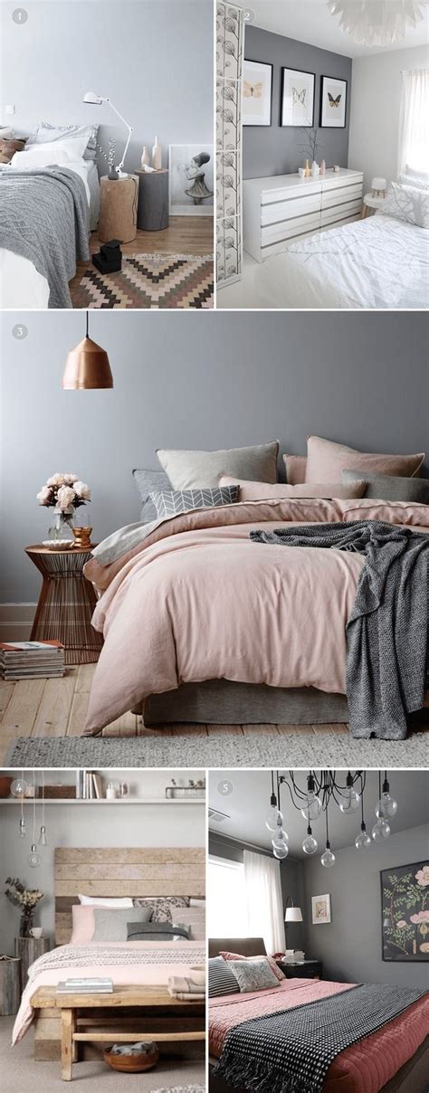 2018 Bedroom Inspo Grey Blush Pink And White Colour