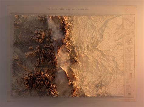 Colorado Dawn 3d Rendered Map Relief Map Topography Map Map