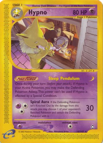 4x hypno 60/149 pokemon tcg card sun & moon base set uncommon nm. Aquapolis | Pokemon Card Prices