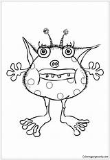 Monster Coloring Monsters Printable Inc Colouring Cute Sheets Printables Silly Z31 Cartoon Birthday Buba Funny Crafts Line Worksheets Drawing Halloween sketch template