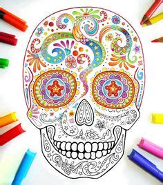 Dessin tete de mort art maléfique. squelette sucre roses fleurs | Halloween | Pinterest | Coloriage, Tête de mort et Crane