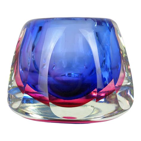Flavio Poli Faceted Murano Glass Vase Chairish