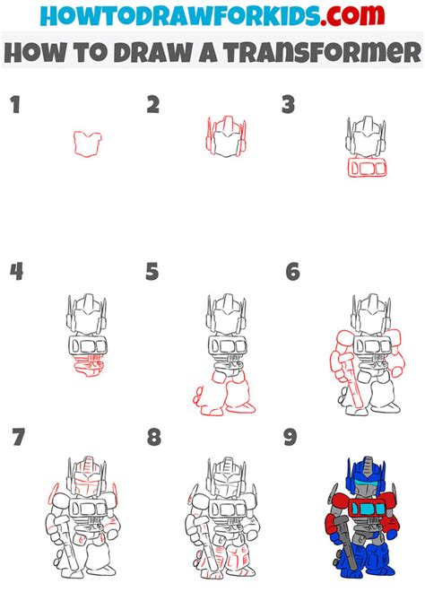 How To Draw A Transformer Easy Drawing Tutorial For Kids