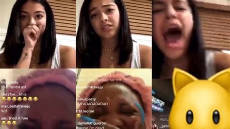Lovely Peaches Shows Her 🐱 On Live To Malu Trevejo Full Live Youtube
