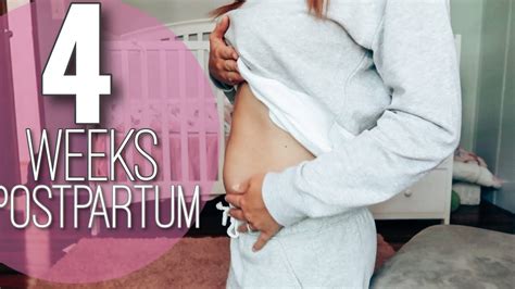 My 4 Week Postpartum Update What My Belly Looks Like Now Youtube