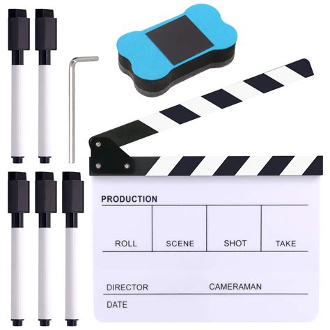 Buy Glarks 8pcs 10 X 12 Inch Acrylic Film Directors Clapboard Set