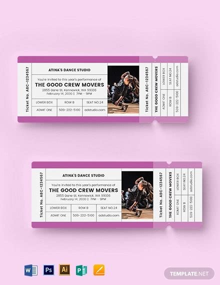 13 Best Dance Ticket Templates Psd  Eps Ai Free And Premium