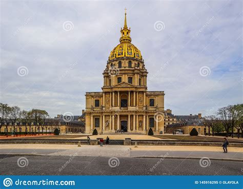 The Dome Church Of Les Invalides And Napoleons Tomb In Paris France