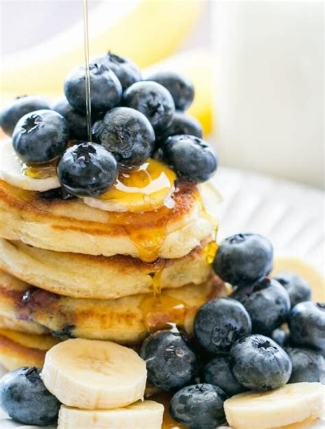 Healthy Blueberry Pancakes For One Light Soft And Crazy Easy Hina