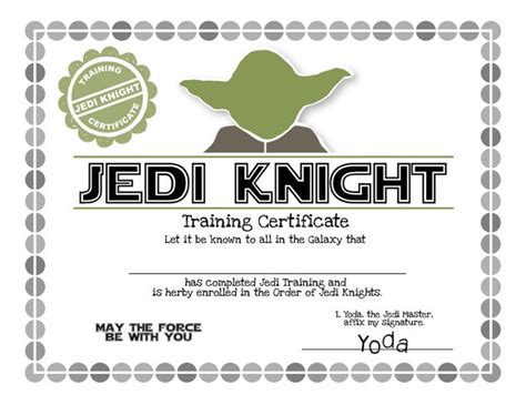 Please fill in at least one and click the search button. Certificate for Jedi Training | Star wars birthday party ...