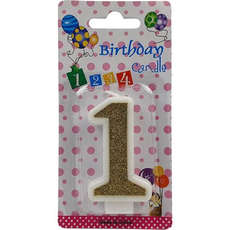Number Birthday Candle 1 12