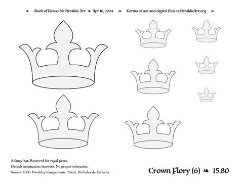 Crown Traceable Heraldic Art