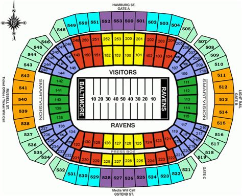 Ravens Stadium Seating Chart Stadium Seating Chart