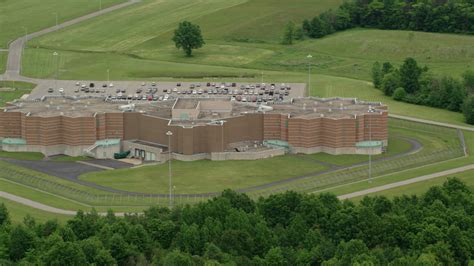 48k Stock Footage Aerial Video Orbiting Ohio State Penitentiary