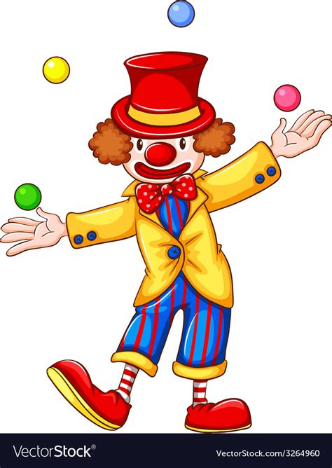 A Clown Juggling Royalty Free Vector Image Vectorstock