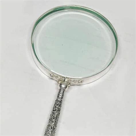 Original German Silver Victorian Magnifying Glass Clyde On 4th