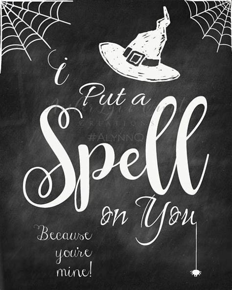 Hocus Pocus Chalkboard Printable I Put A Spell On You Etsy