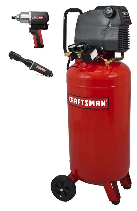 Craftsman 26 Gallon 15 Hp Air Compressor With Impact Wrench And Ratchet