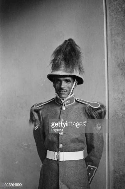 Ethiopian Long Distance Runner And Imperial Guard Mamo Wolde Wearing A