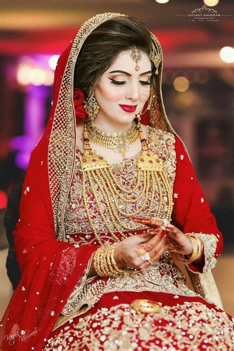 Beautiful Wedding Makeup Red Bridal Dress Bridal Dress Design Indian Wedding Dress Modern