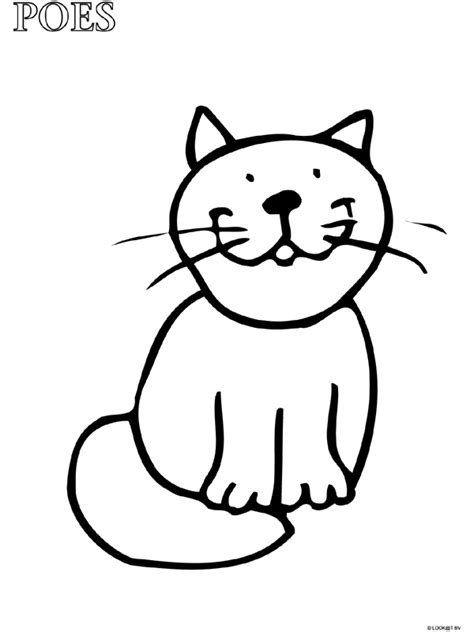 Hond en kat aan elkaar introduceren in 7 stappen. Kleurplaat Peuter kleurplaat poes - Kleurplaten.nl