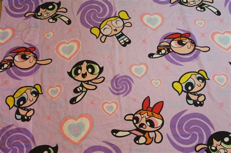 2000 Vintage Powerpuff Girls Purple Twin Size Flat Bed Sheet Etsy