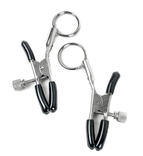 Breast Nipple Clamps With Keyring Clip Clamp Bdsm Bondage Metal Sex Toy