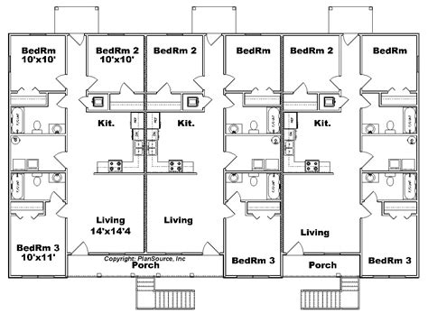 Apartment Plan J1138 6 Plansource Inc
