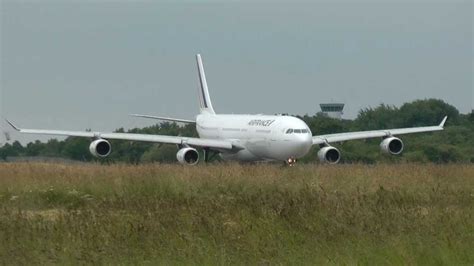 A340 300 Air France Take Off Nantes Atalntique Airport F Glzo Youtube