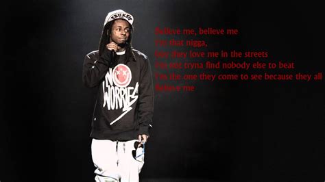 Lil Wayne Ft Drake Believe Me Lyrics On Screen Youtube